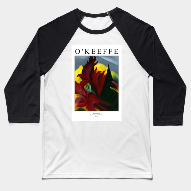 High Res Georgia O'Keeffe Painting Red Maple 1922 Baseball T-Shirt by tiokvadrat